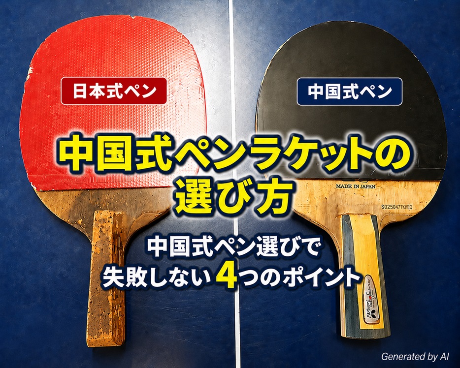 卓球】初心者や転向組が中国式ペンを選ぶ際のポイント