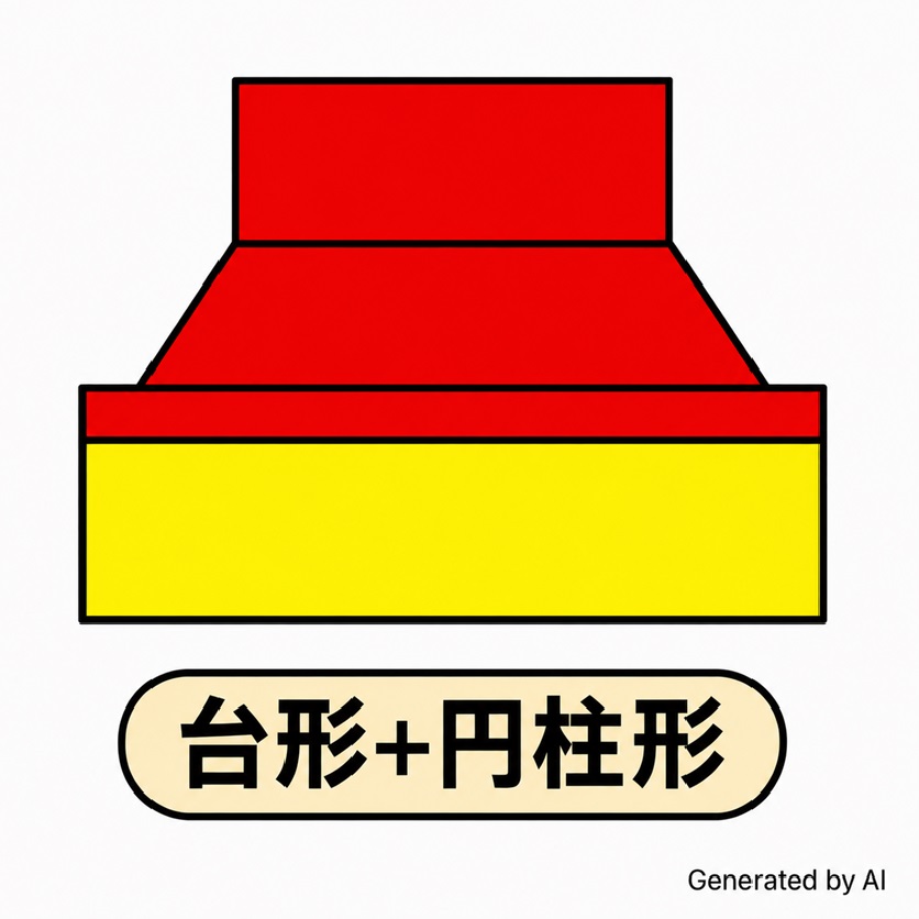 卓球ラバーの表ソフトラバーの粒形状：台形＋円柱形