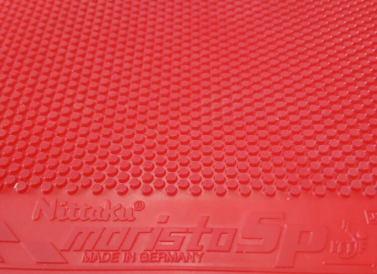 Nittaku Moristo SP short pips rubber with vertical pip alignment