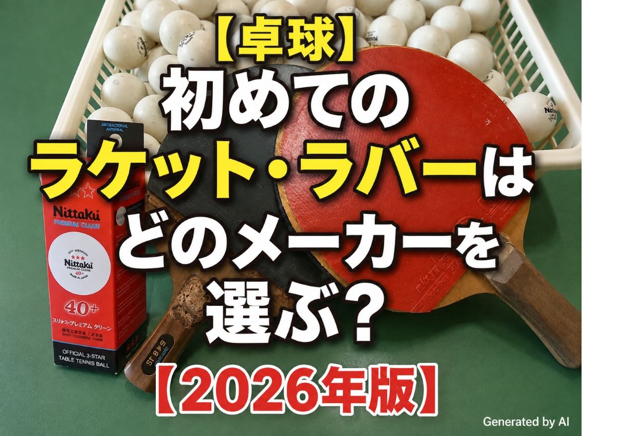 卓球　初めてのラケット・ラバーはどのメーカーを選ぶ？