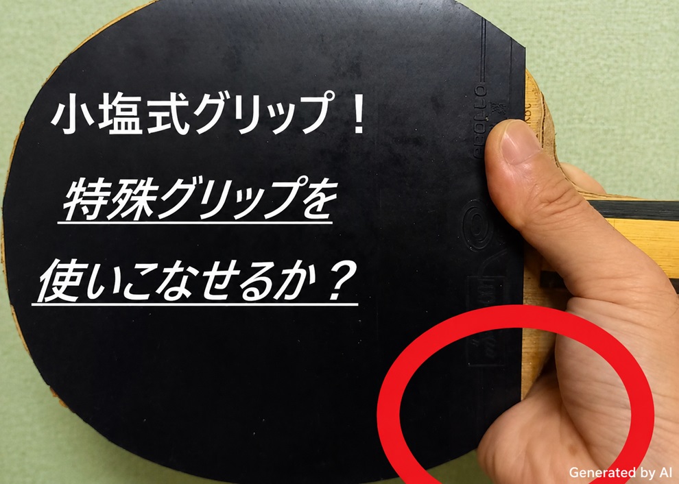 卓球　小塩悠菜（おじお ゆうな）選手の特殊グリップ、プレースタイルを分析した記事