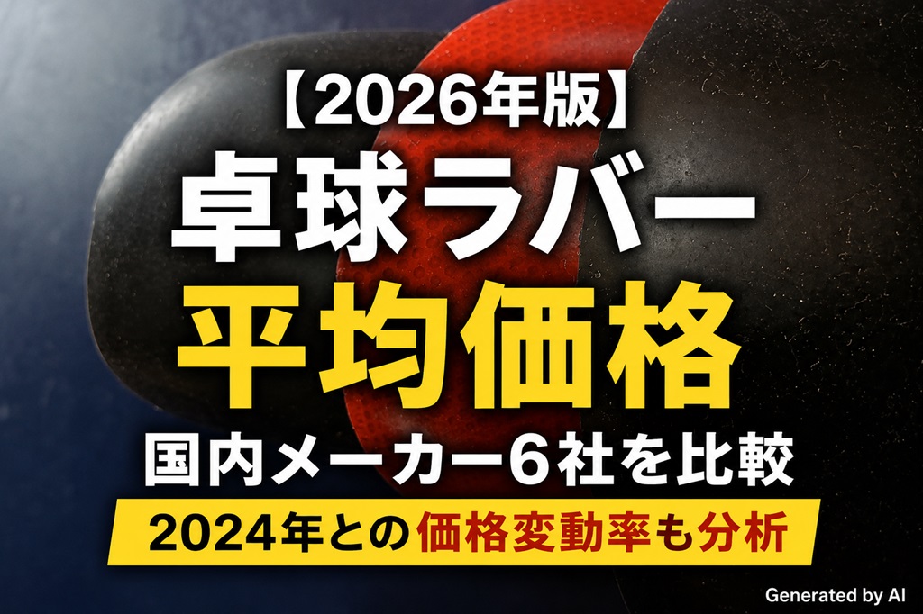 2026年版】卓球ラバーの平均価格｜国内メーカー6社を徹底比較