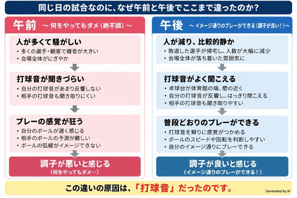 卓球 打球音がプレーに与える影響