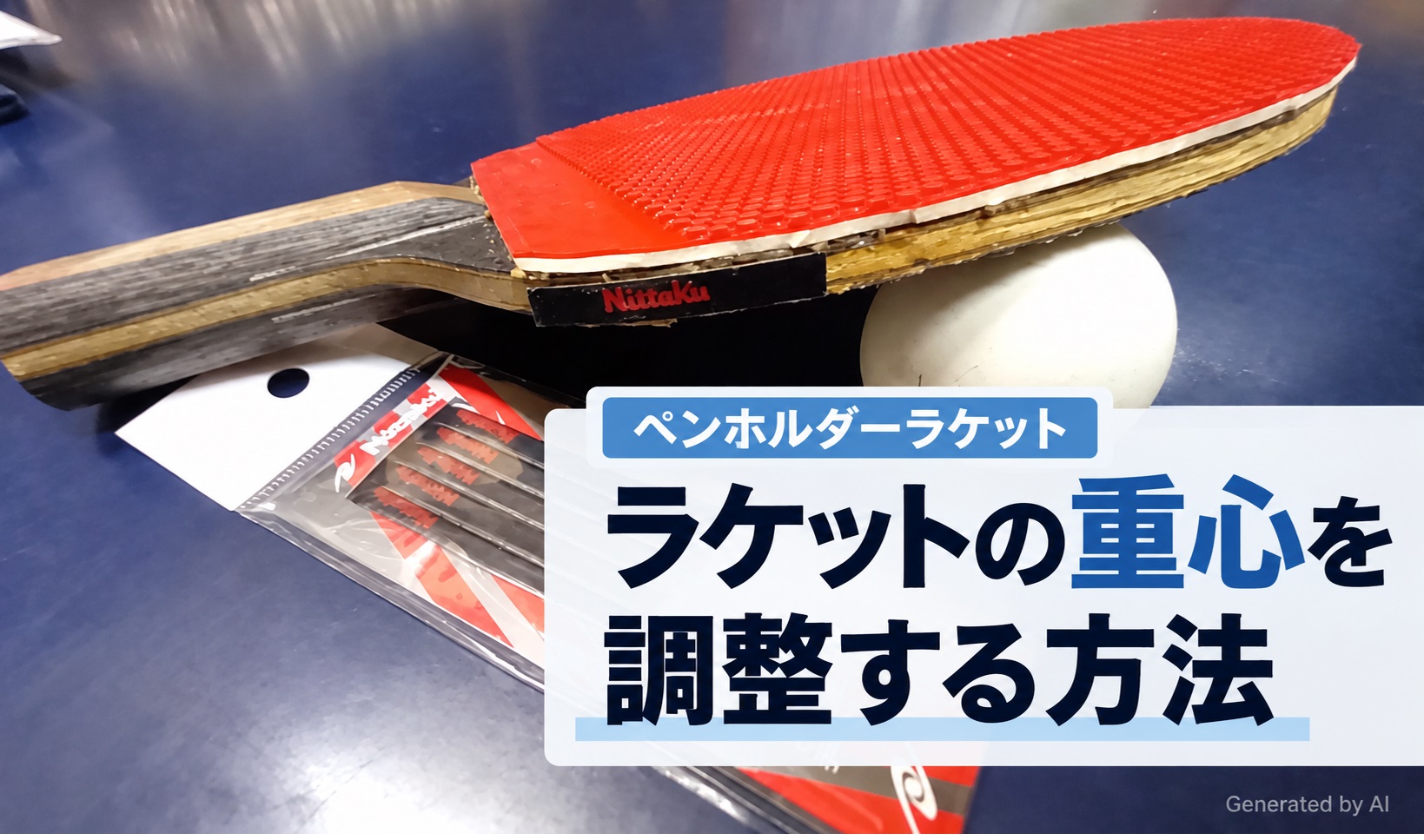 卓球】ペンホルダーラケットの重心を調整する方法｜こんな方法あるんだ！