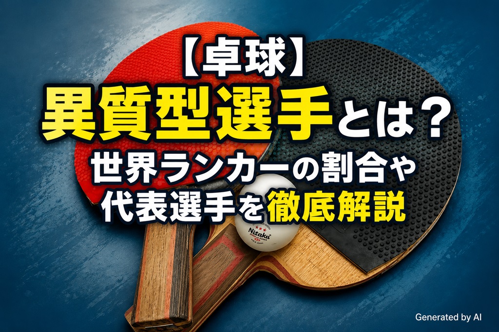 アイキャッチ画像　卓球における「異質型選手」について解説した記事
