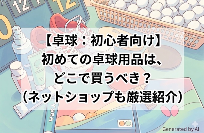 【卓球：初心者向け】初めての卓球用品は、どこで買うべき？（ネットショップも厳選紹介）
