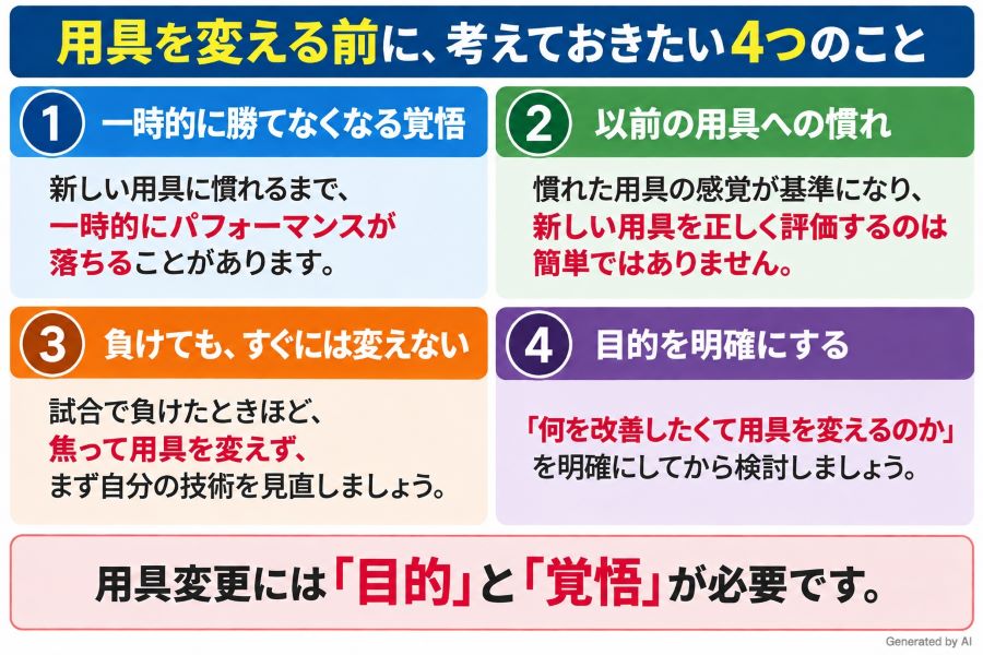 卓球用具　用具を変える前に、考えておきたいこと４つ
