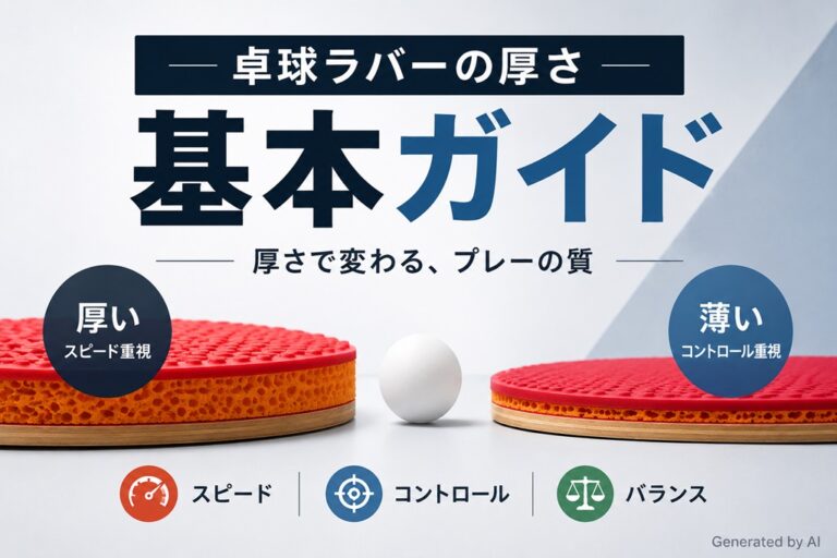 卓球初心者必見!ラバーの厚さで何が変わる?失敗しない選び方の基礎知識