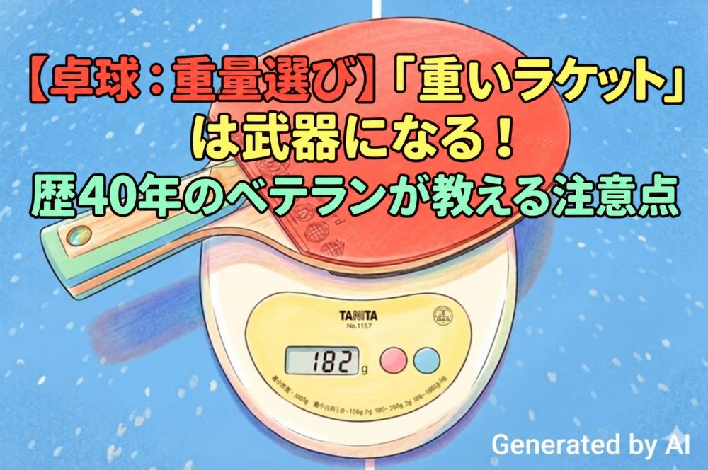 卓球記事　卓球ラケット　重いラケットは武器になる！