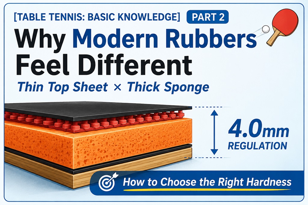 [Table Tennis] Understanding Modern Table Tennis Rubbers: Thin Top Sheets, the 4.0mm Rule, and Real Playing Feel