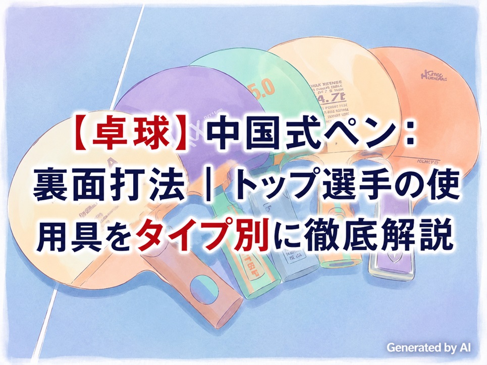 image(186).png 英語記事のアイキャッチ画像を描いてください。 添付の日本語を以下のタイトルに差し替えてください。 Best Tacky Rubbers for Beginners | Types Used by Top Table Tennis Players 右下にGenerated by AI と入れて 生成された画像：卓球初心者向けラバーの種類 編集 image(187).png 他の部分は空欄にしています。労力を極力抑えるためです。どうしても必要な入力箇所があれば教えて。 image(190).png このイラストの英語版も作成して 右下にGenerated by AI と入れて 生成された画像：タクティーラバーの種類比較表 編集 このイラストの代替テキストを提案して Types of tacky table tennis rubbers comparison chart image(191).png このイラストの文字だけ、視認性を大きく高くして描きなおして 右下にGenerated by AI と入れて 背景の変更は不要 生成された画像：卓球用具タイプ別解説 編集 このイラストの代替テキストを提案して Chinese penhold table tennis equipment guide featured image 日本語でお願い 中国式ペンの卓球用具解説アイキャッチ画像