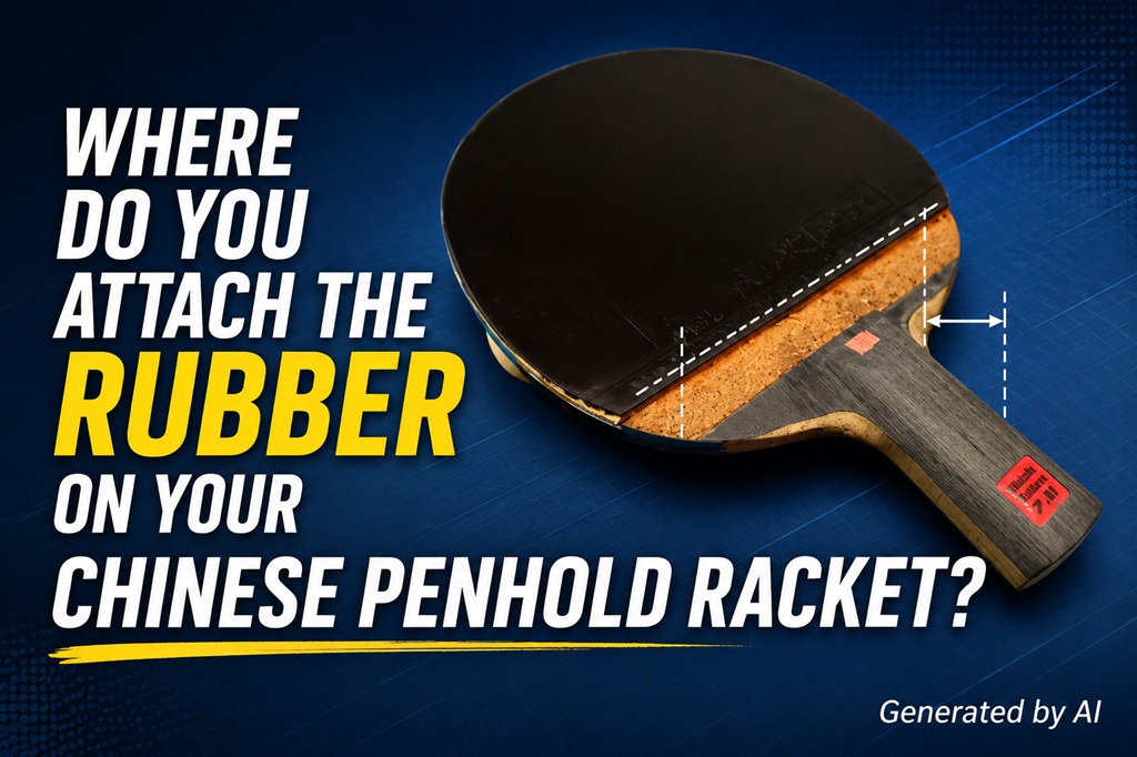Chinese penhold rubber placement guide