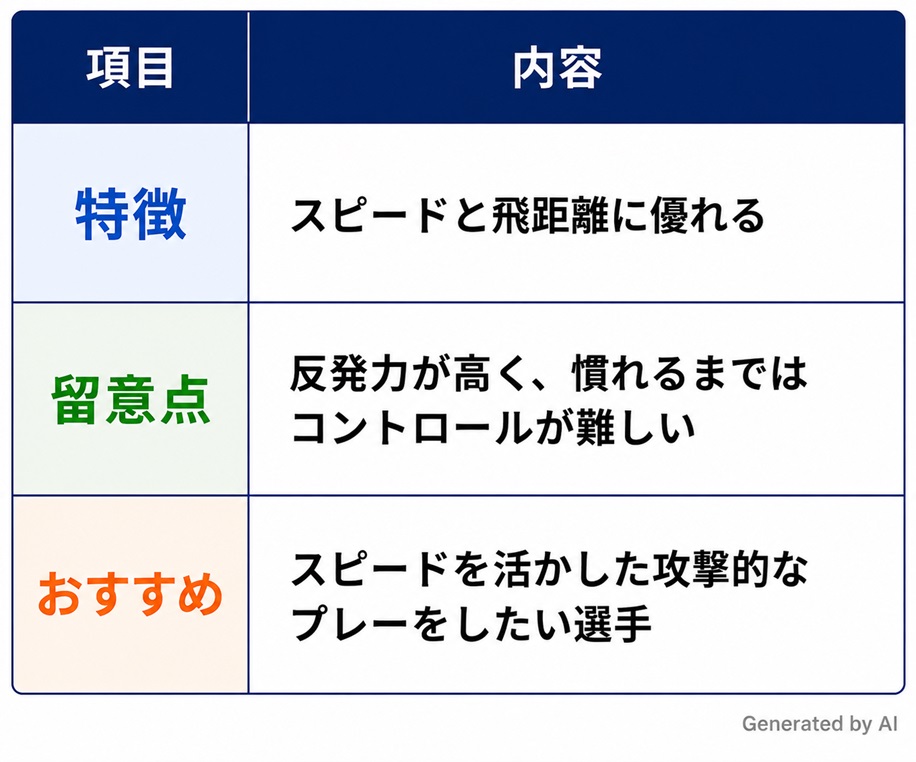 ハイテンションラバーの特徴、留意点、おすすめしたい選手の一覧