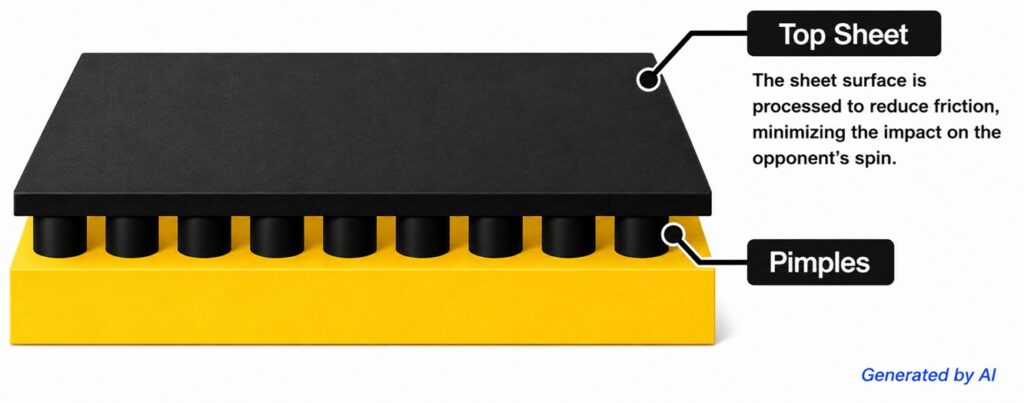Anti-spin rubber structure