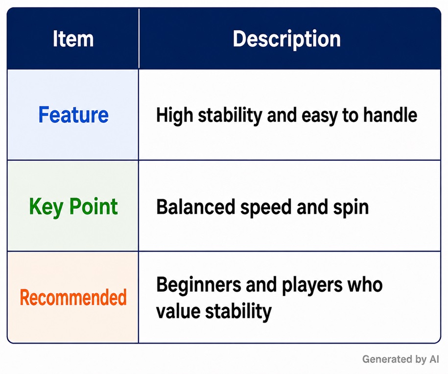 Key characteristics of high-elasticity table tennis rubbers and recommended player types