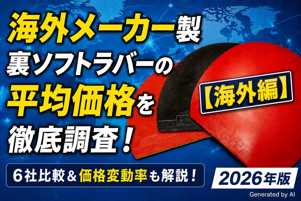 卓球】予想外のメーカーが最高額！海外メーカー製・裏ソフトラバーの