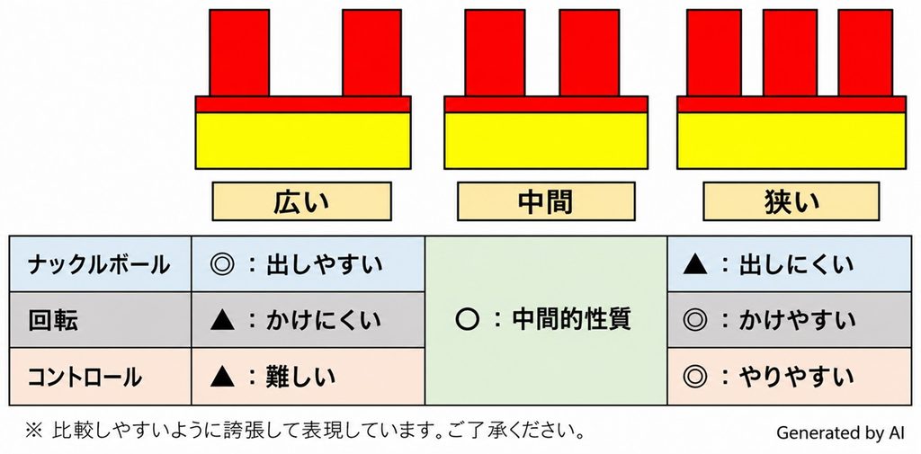 卓球ラバー 表ソフトラバーの粒の間隔による性質の違い