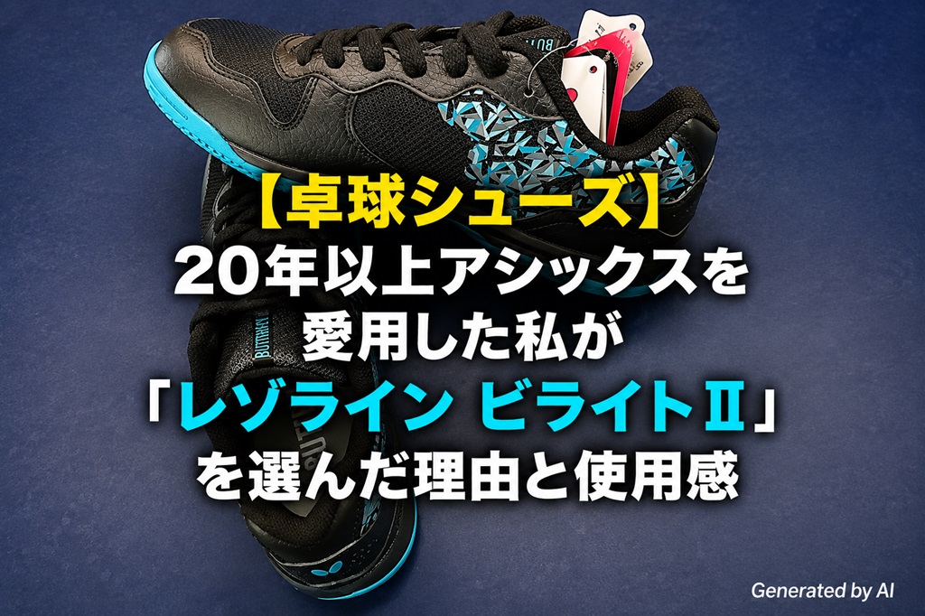 卓球シューズ　レゾラインビライトⅡの使用レビュー