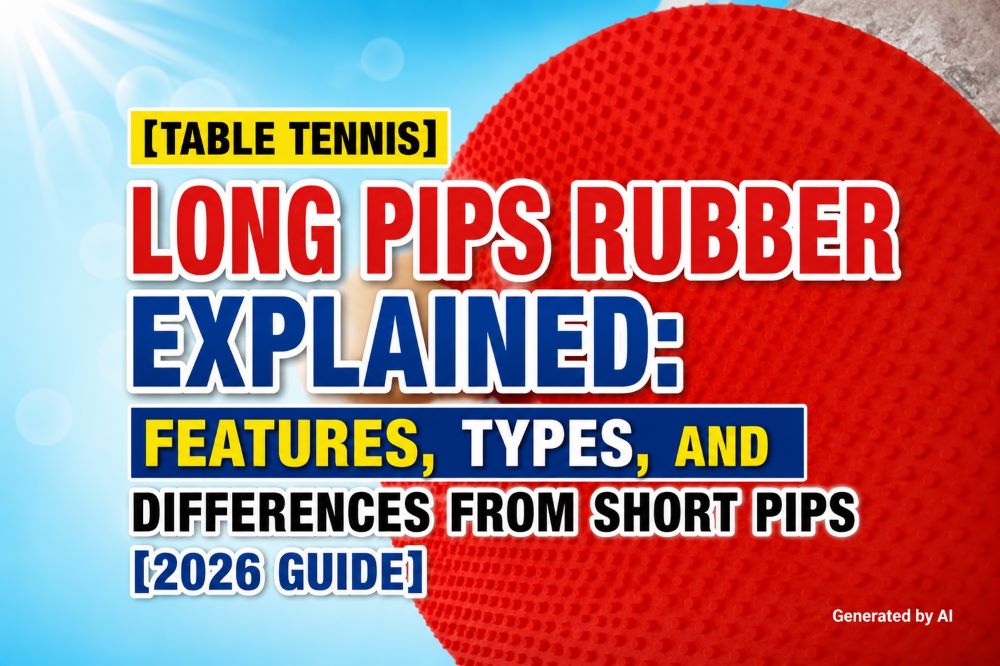 Table tennis long pips rubber explained, showing the features, types, and differences from short pips