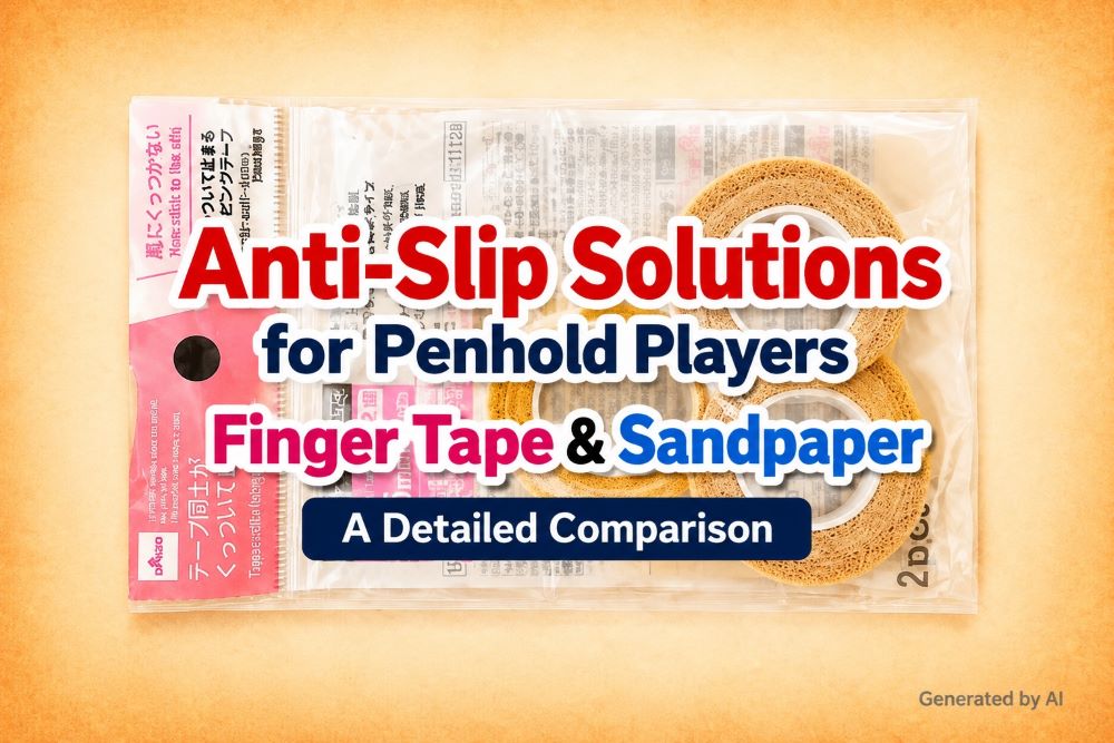 Two anti-slip solutions for penhold players