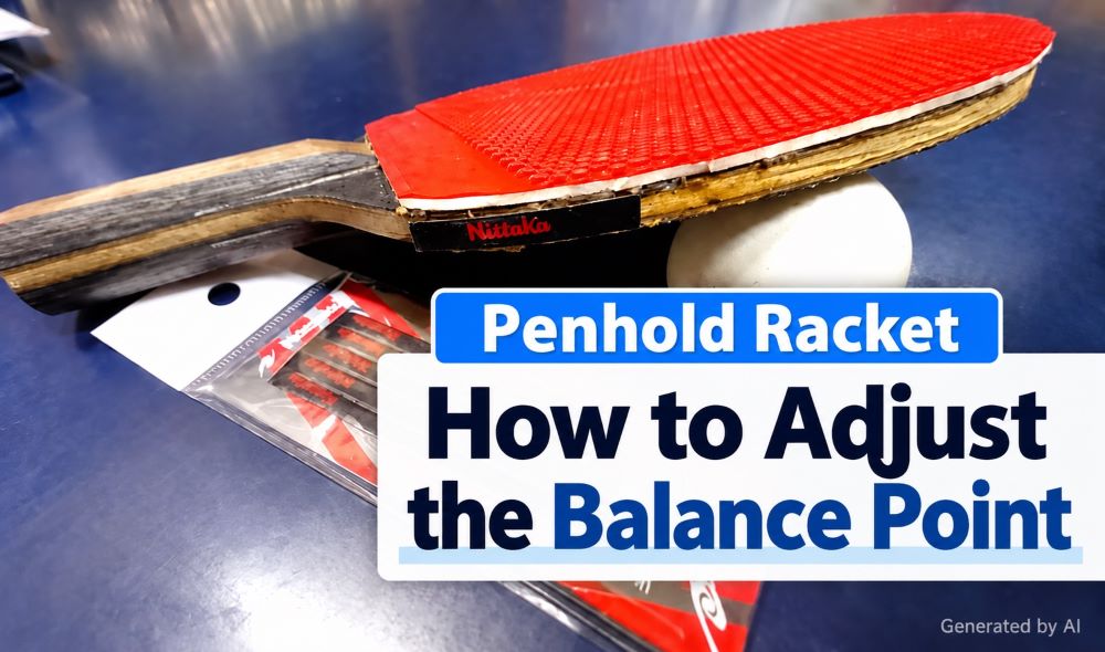 Penhold racket balance point adjustment