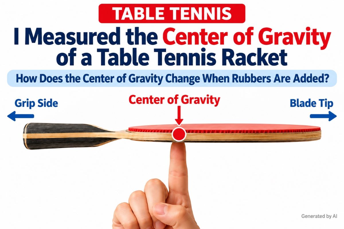 Measuring the center of gravity of a table tennis racket
