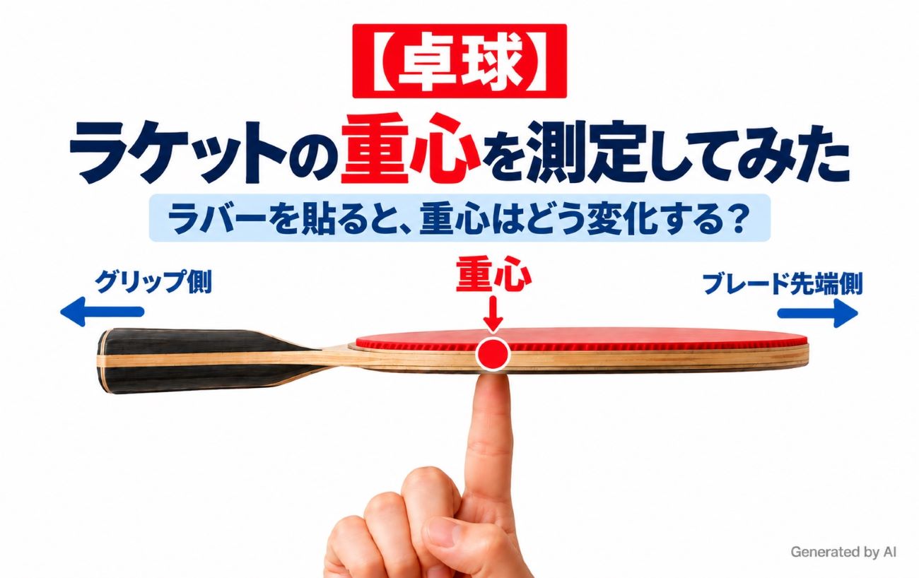 卓球　ラケットの重心を測定してみた