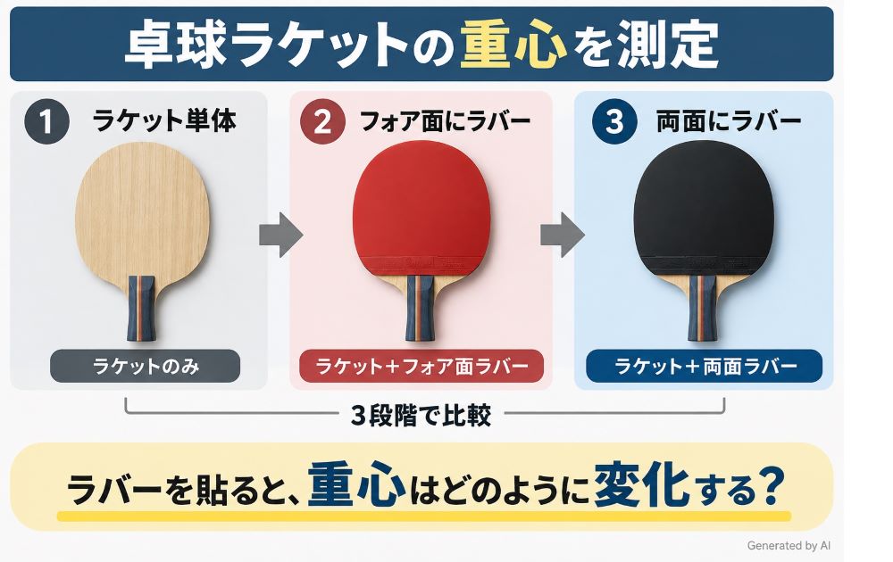 卓球ラケットの重心を測定してみる