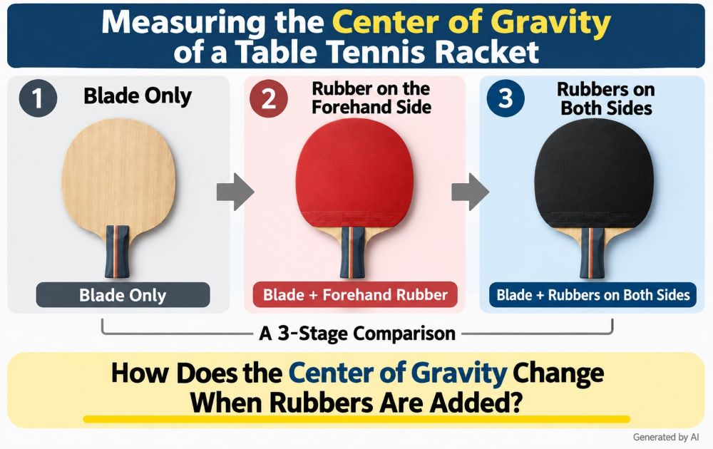 Simple method for measuring the center of gravity of a table tennis racket
