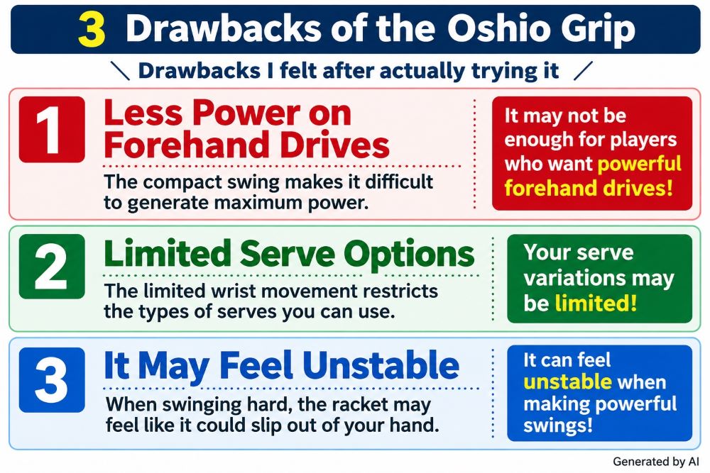 Three drawbacks of Yuna Oshio's unique table tennis grip
