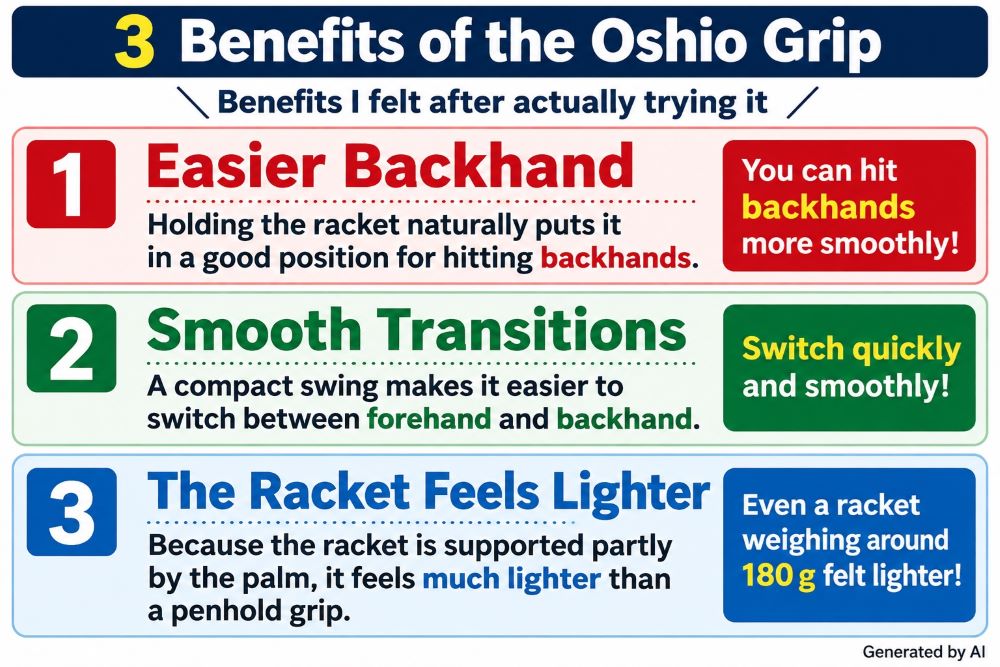 Three advantages of Yuna Oshio's unique table tennis grip